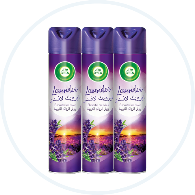 Air Wick Aerosol, Lavender Scent, 300ml x 3